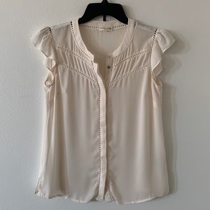 Maison Jules white/cream blouse size S